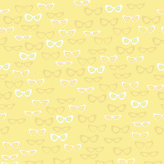 Yellow different sunglasses vector surface pattern design background
