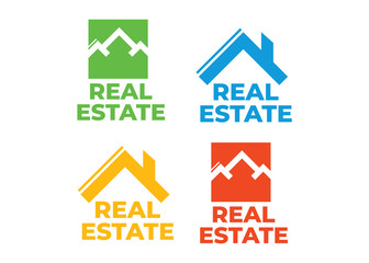 Real Estate, Building and Construction Logo Vector Design. Logo real estate set