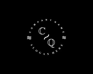  Initial CQ vintage logo template