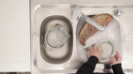 timelapse of man doing wash up
