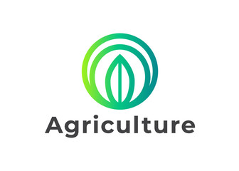 Nature logo design. Agriculture abstract logo. Nature brand vector logo