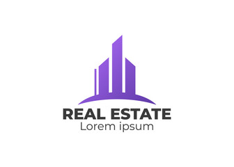 Real estate house linear logos, emblems set. Real Estate, Building and Construction Logo Vector Design