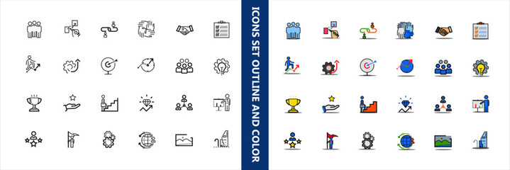 Set of  business website vector icons. 