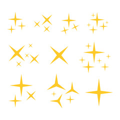 Obraz premium Sparkle icon. Sparlkes vector set. Star vector