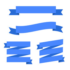 Ribbon banner design. Ribbons banners isolated. Ribbons set