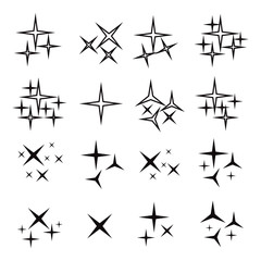Sparkle icon. Sparlkes vector set. Star vector