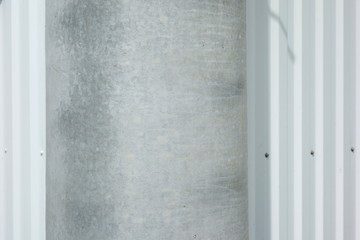 Fototapeta premium Outer wall of steal panel and telephone pole background 