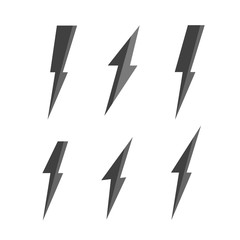 Lightning vector set. Bolt icon and lightning strike. Bolt logo
