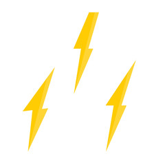 Lightning vector set. Bolt icon and lightning strike. Bolt logo