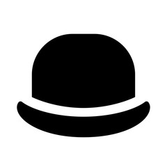 Bowler hat vector icon