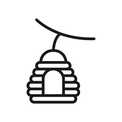 Beehive icon. Hive vector icon. Apiary, beekeeping, bee farm, simple honey symbol sign for modern web and mobile design