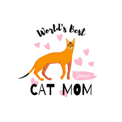 Cute abyssinian with text 