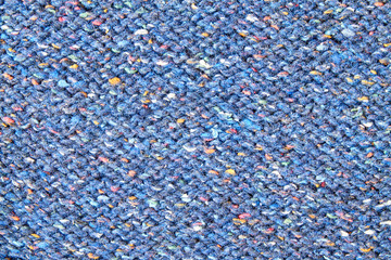 Blue knitted textured background.