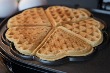 waffle on a waffle iron