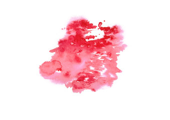 Abstract watercolor background image, isolated on white background. Red tones