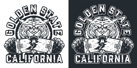 Vintage skateboarding sport badge © DGIM studio