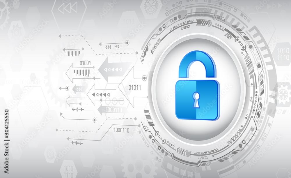 Leinwandbilder Cyber data security or information privacy idea. Cybersecurity and information or network protection. Isometric vector illustration.