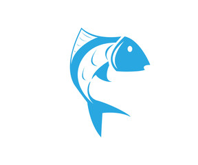 Fish logo simple design vector