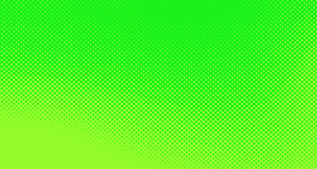 Bright green and yellow pop art retro background with halftone in comic style for sale, vector illustration eps10