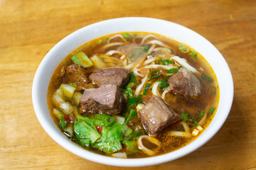 Braised beef noodles - a popular food in Taiwan