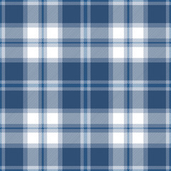 Blue and white tartan plaid. Scottish textile pattern. 