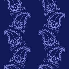 Ethnic mehendi mendi paisley seamless background pattern