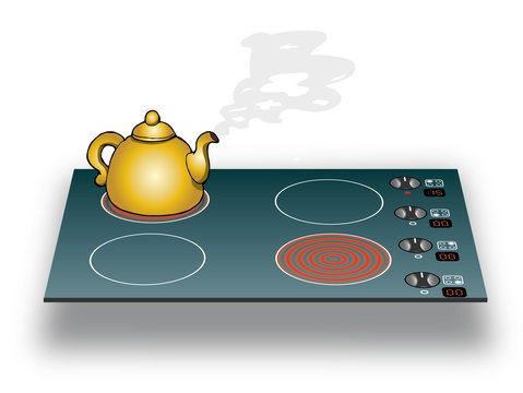 kattle on an electric stove