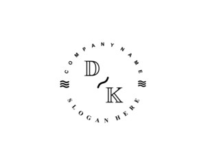 Initial DK  vintage logo template