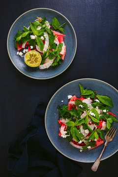 watermelon salad-overhead