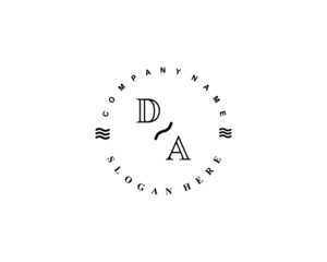 Initial DA  vintage logo template