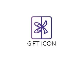 Simple and Lovely Gift Icon with Modern Concept. Designed in Outline Style Isolated on White Background. Very Suitable for Valentine, Christmas, Birthday and Happy New Year Gift Icon. Vector 