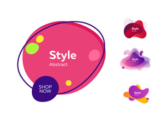 Set of modern design colored elements