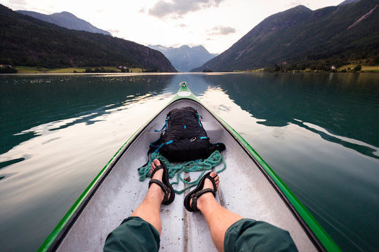Oppstrynsvatnet Lake, Stryn, Nordfjord, Norway: A mal paddling.
