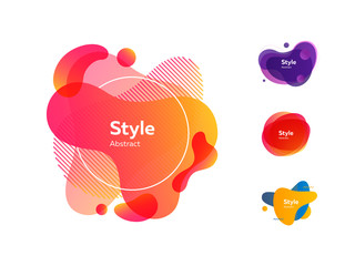 Dark fluid shapes with text samples