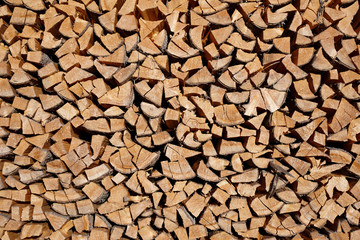 Stapel aus Feuerholz