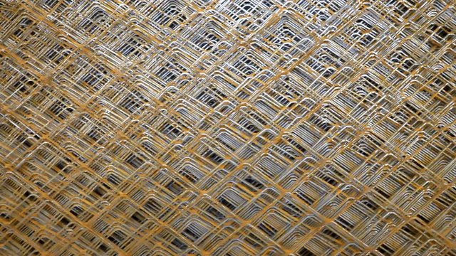 Layers of rabitz grids in a hardware store in DIY shopping mall. Hardware store