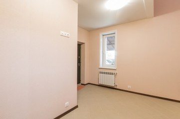 Russia, Moscow- July 04, 2019: interior room apartment. standard repair decoration in hostel