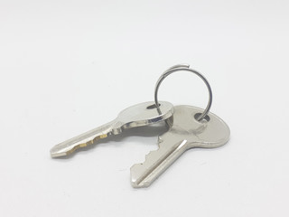 Stainless Steel Silver Padlock for Door and Gate Security Appliances in White Isolated Background