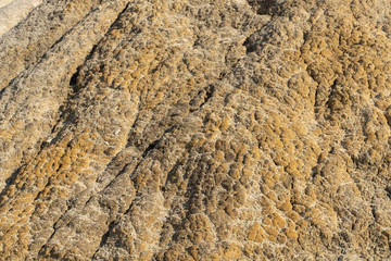 Yellow swollen surface of mountain dumps
