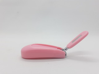 Beautiful Female Girly Artistic Modern Design Finger Nails Cutter for Manicure Appliances in White Isolated Background