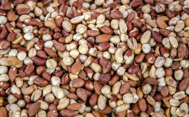 Natural background mix salted nut pistachios seed