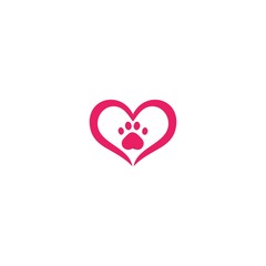 pet love logo design vector