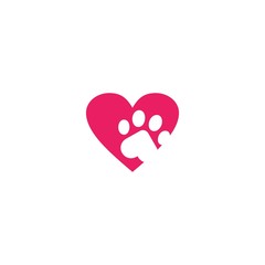 pet love logo design vector