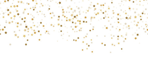 Cotton fabric seamless confetti stars background for christmas time