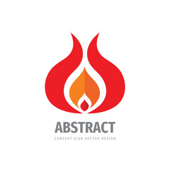 Fire logo. Flame vector logo design. 