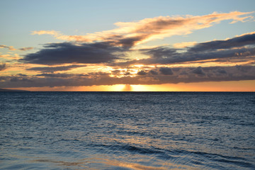 Obraz premium Epic Maui Sunset over the Sea, Maui, Hawaii