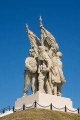 Obraz premium Kalach-on-Don. Monument “Connecting Fronts” dedicated to the meeting of troops of the Southwestern and Stalingrad Fronts of Soviet troops near Stalingrad 