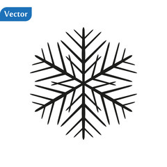 Snowflake icon. Flat vector illustration in black on white background. EPS10