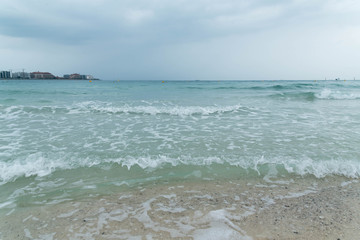 Dramatic Cloudy Sky for Thunderstorm, Cloudscape Over Arabian Sea.