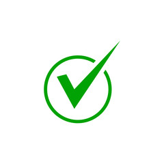 Check mark icon vector in flat design